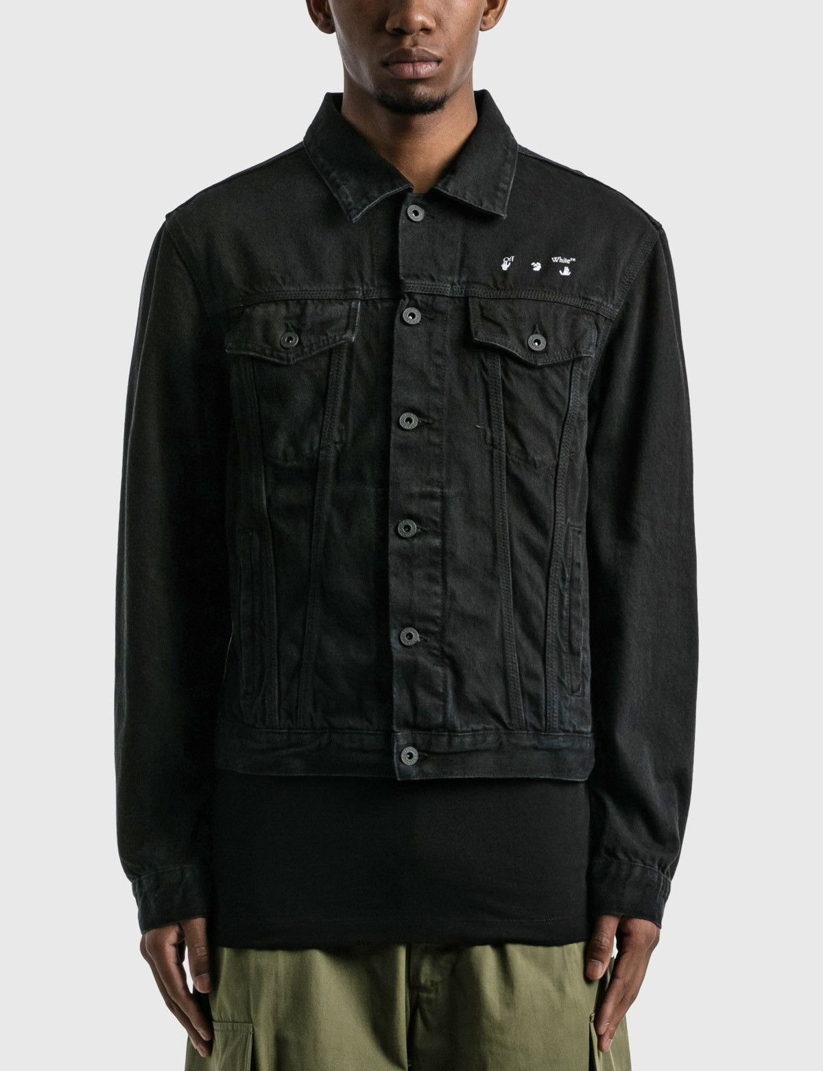 Off-White Off-White Marker Slim Denim Jacket Black Size US L / EU 52-54 / 3 - 2 Thumbnail