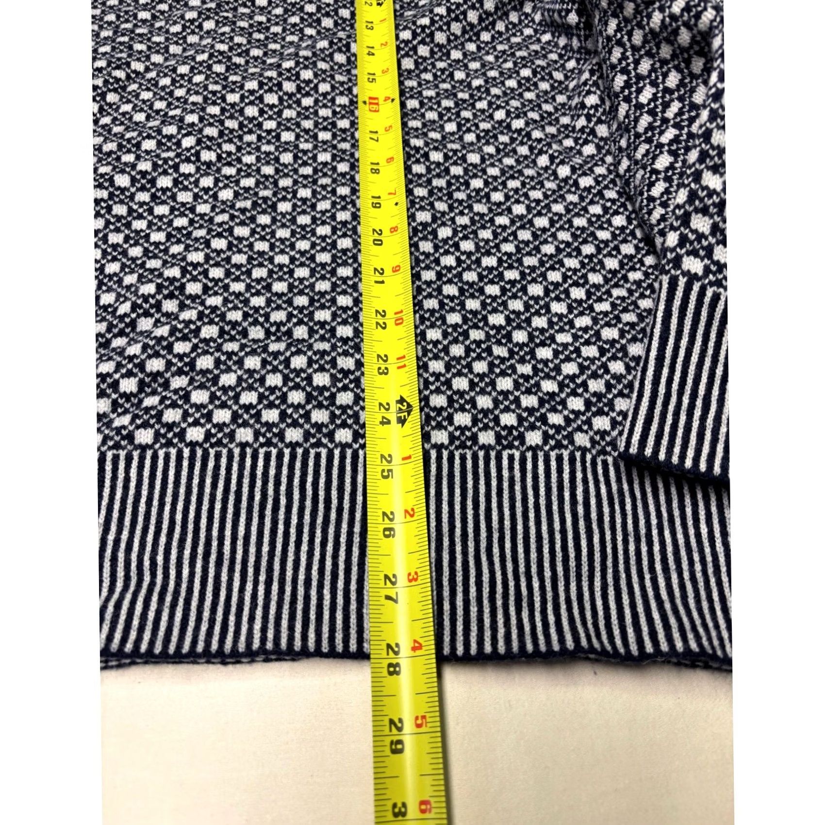 Brooks Brothers Brooks Brothers 1818 Mens Sweater Wool Blend 1/4 Zip Mock Neck Geometric Fair Isle Size L Blue Size US L / EU 52-54 / 3 - 6 Thumbnail