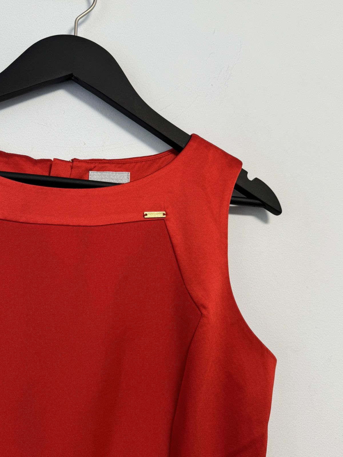 Miss Sixty Miss Sixty Cocktail Party Dress Satin Panels Gold Logo Zip Size L / US 10 / IT 46 - 4 Thumbnail