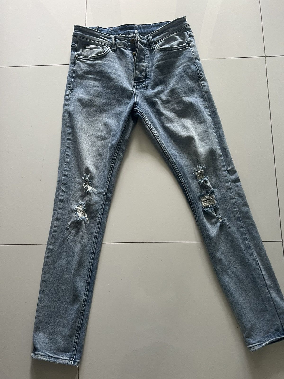 Ksubi Light Wash Ripped Jeans Size US 31 - 1 Thumbnail