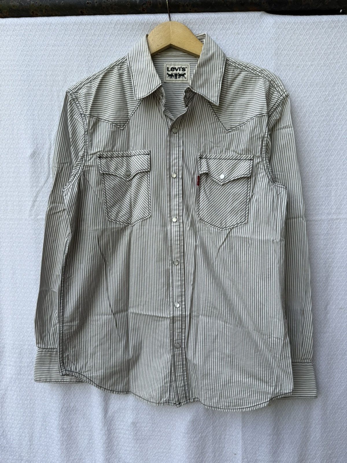 Levi's Levi’s stripped button stone shirt Size US L / EU 52-54 / 3 - 1 Thumbnail
