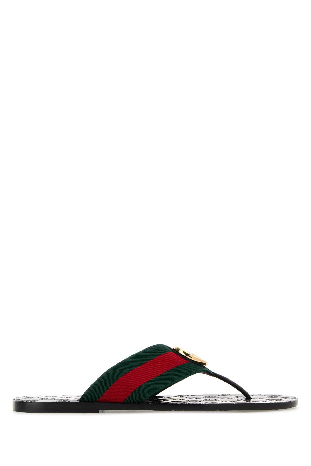 Gucci Embroidered Fabric Thong Slippers Size US 8.5 / EU 41-42 - 1 Thumbnail