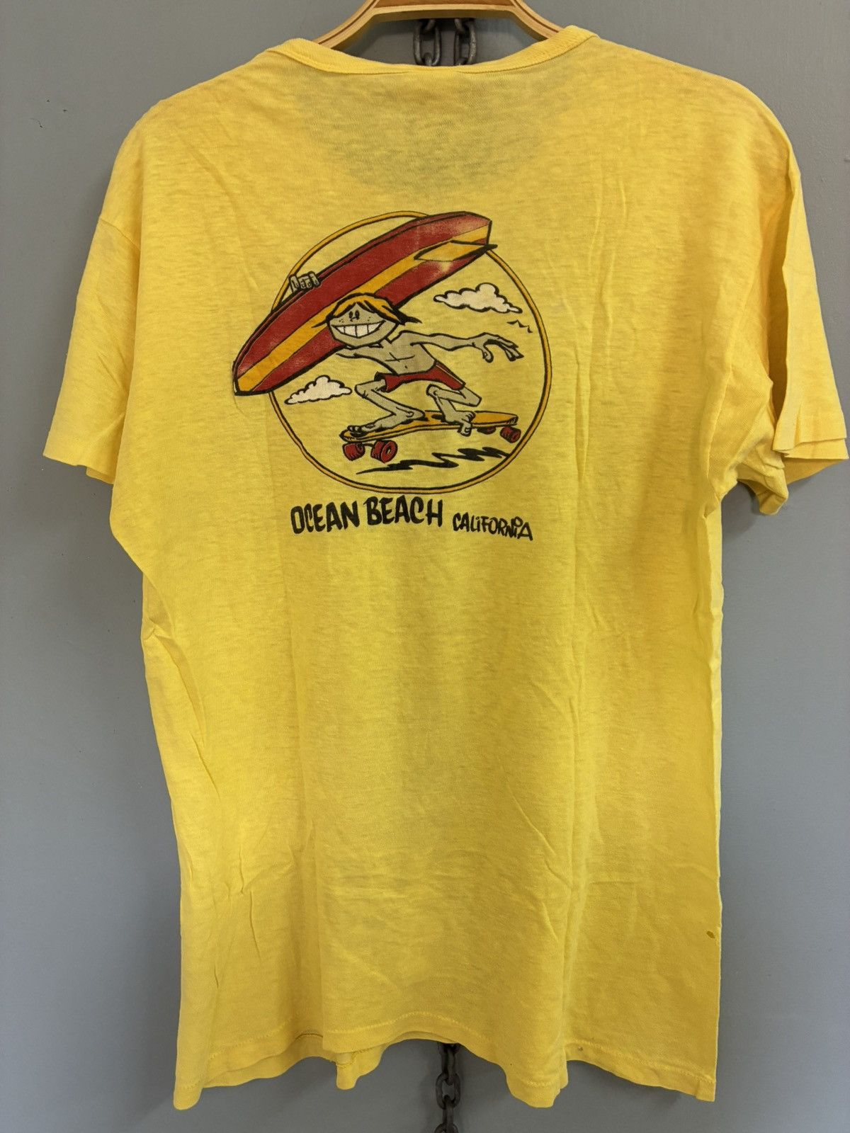 Vintage Vintage 70s Ocean Beach California skate surf t shirt Size US M / EU 48-50 / 2 - 3 Thumbnail