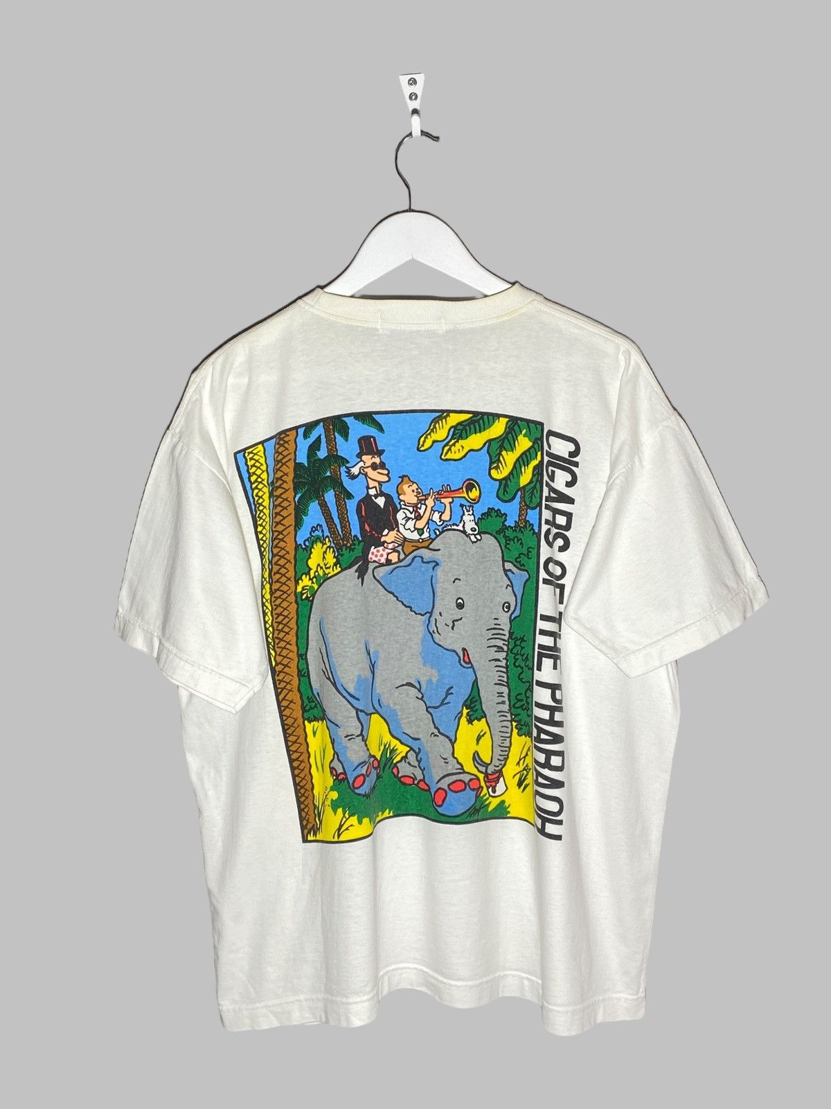 Cartoon Network 🔥 TINTIN CIGARS OF PHARAOH ELEPHANT SAFARI 90s GRAPHIC 🔥 Size US XL / EU 56 / 4 - 1 Thumbnail
