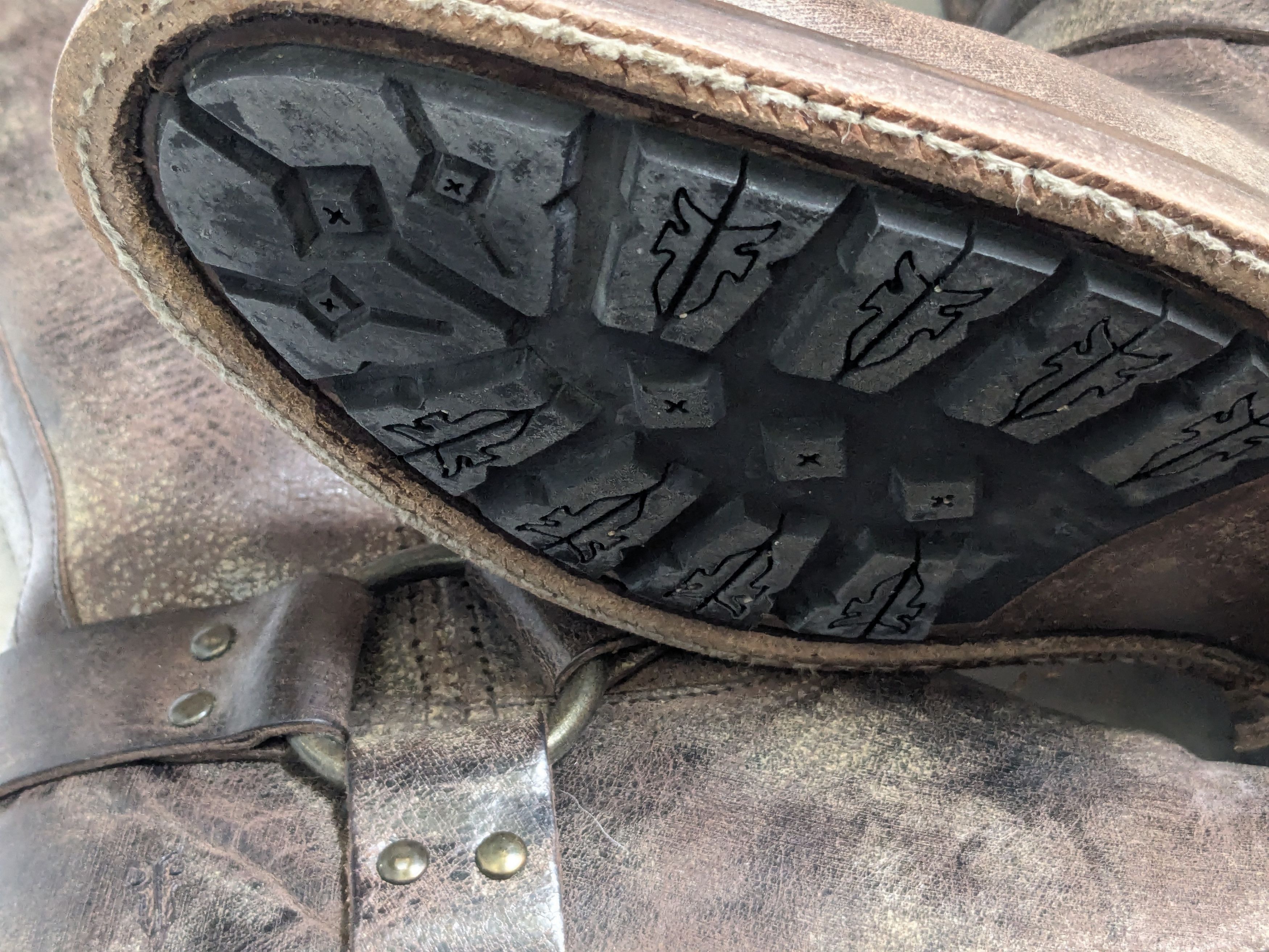 Frye Frye Harness Brown Leather 9.5 D Leather Buckle Punk Size US 9.5 / EU 42-43 - 13 Thumbnail