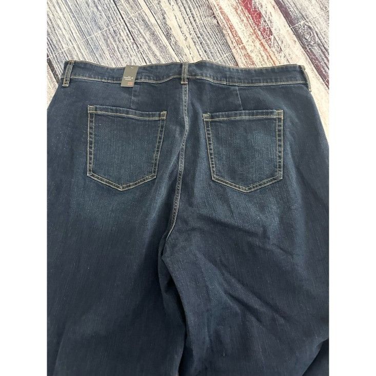 Torrid NWT Torrid Wide-Leg High-Rise Jeans — Dark Blue Wash “Making Size 42" / US 20 - 3 Thumbnail