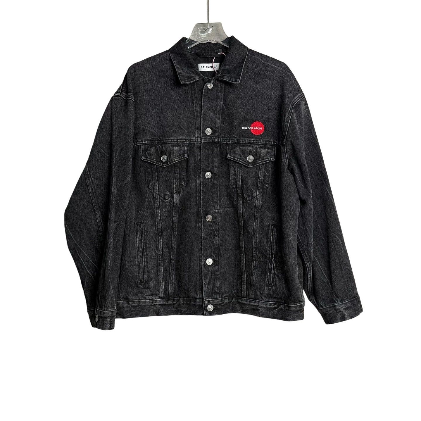 Balenciaga Balenciaga Mastercard Logo Denim Jacket 34 Size US XXS / EU 40 - 1 Thumbnail