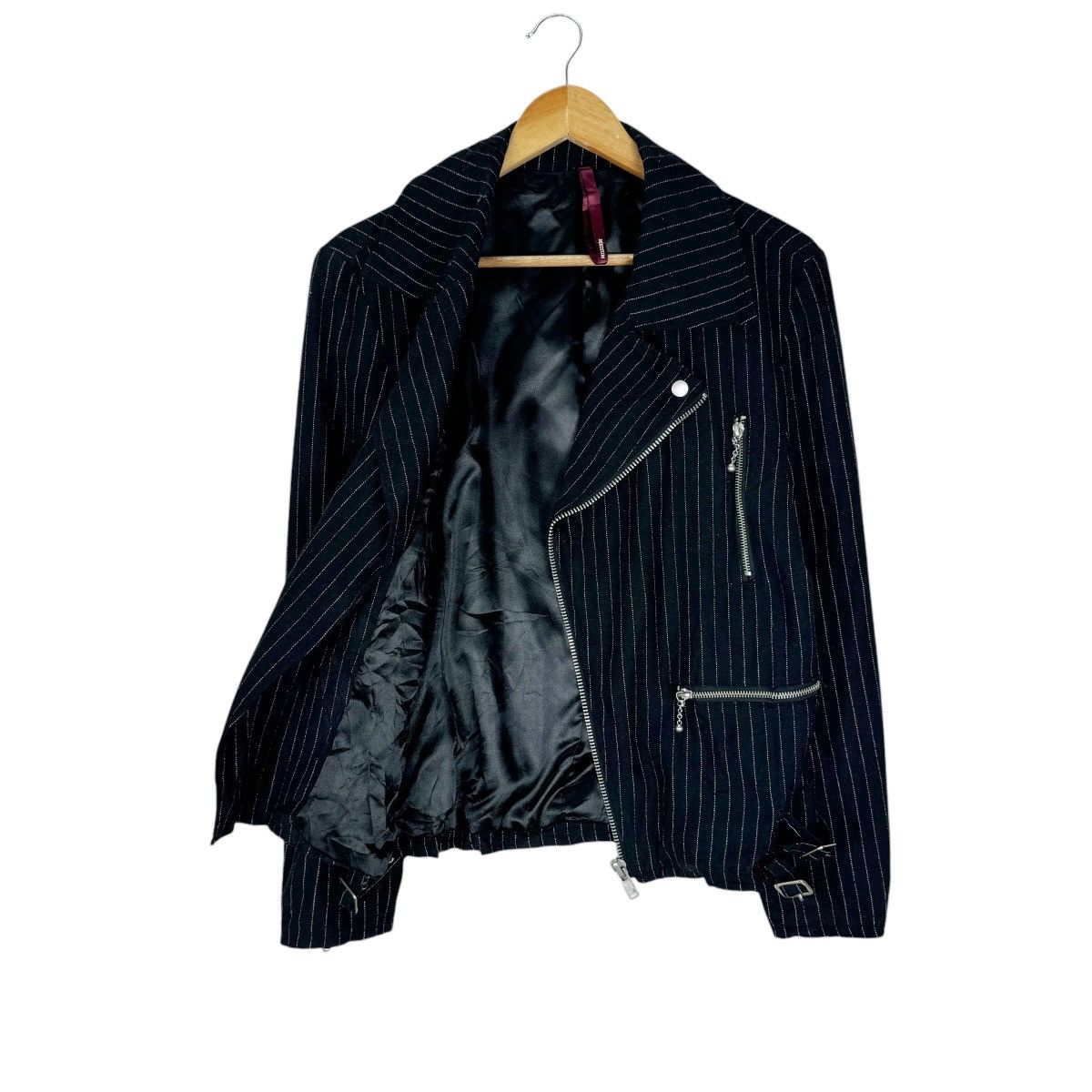 If Six Was Nine 🌟HIKARI SHOJI BIKER DOUBLE COLLAR JACKET LIKE JUNYA WATANABE Size M / US 6-8 / IT 42-44 - 8 Thumbnail