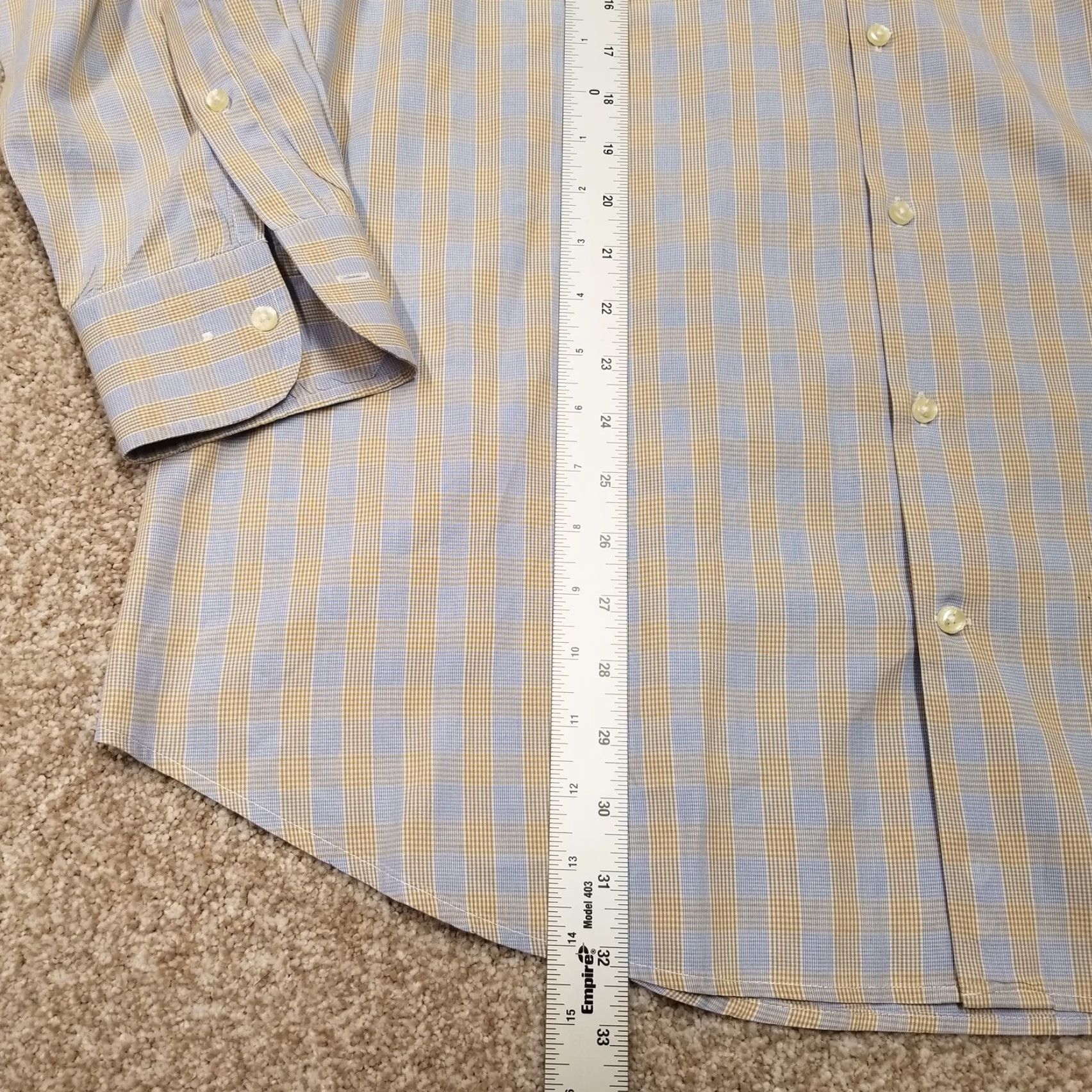 Peter Millar VINTAGE Peter Millar Button-Down Shirt Men L Blue Brown Microcheck Dress Casual FLAW Size US L / EU 52-54 / 3 - 7 Thumbnail