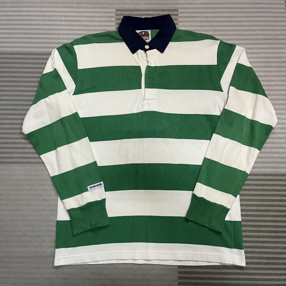 Barbarian Vintage 90s Barbarian Rugby Wear Long Sleeve Shirt Size L Size US L / EU 52-54 / 3 - 1 Thumbnail