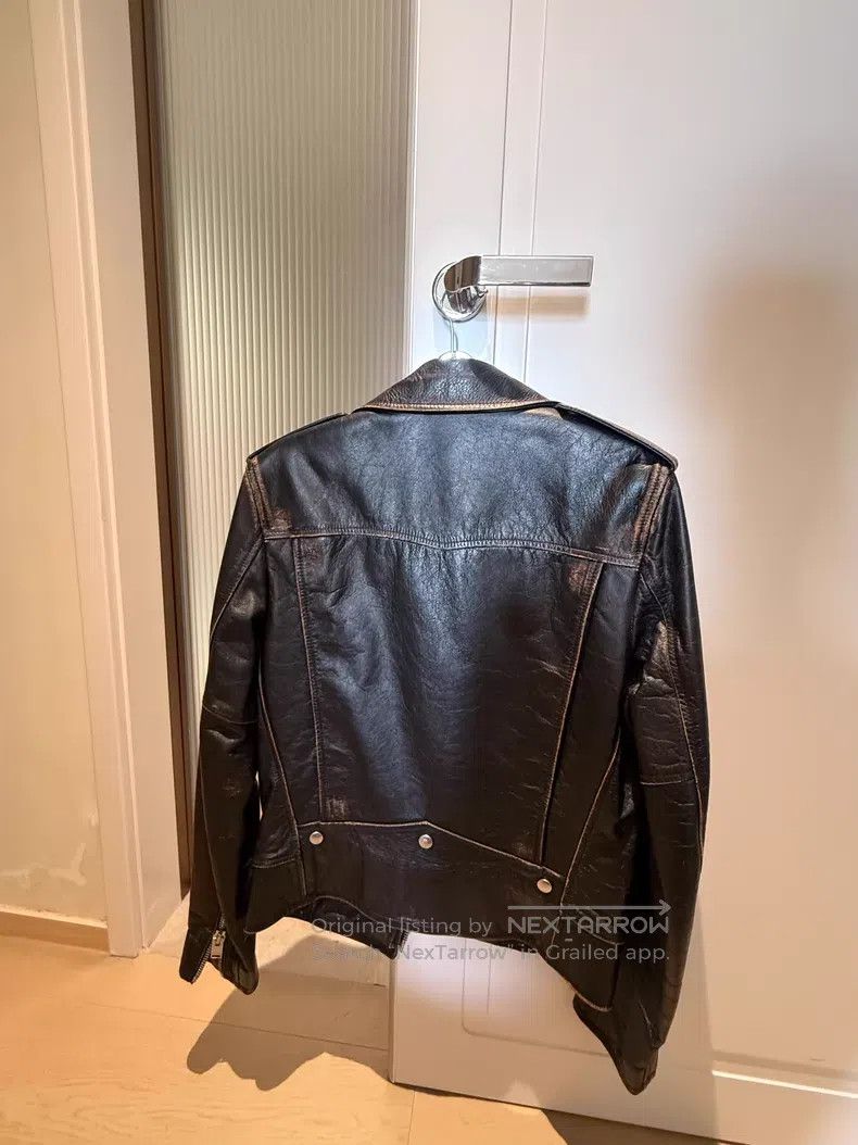 Saint Laurent Paris Saint Laurent Paris Distressed Leather Jacket Size US S / EU 44-46 / 1 - 3 Thumbnail