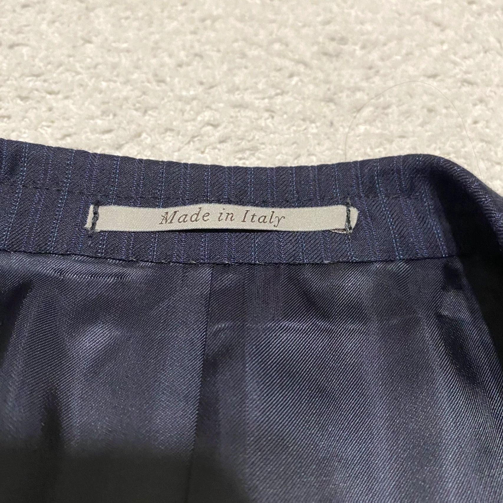 Canali Canali Blazer Blue Striped 2/2 Button Wool 48 Regular Mens Vintage? Size 48R - 6 Thumbnail