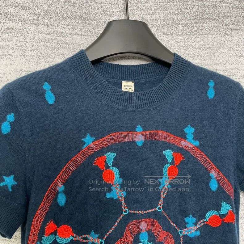 Hermes Hermes Snowman Series Knitted Short Sleeve Size XXS / US 00 / IT 34 - 2 Thumbnail