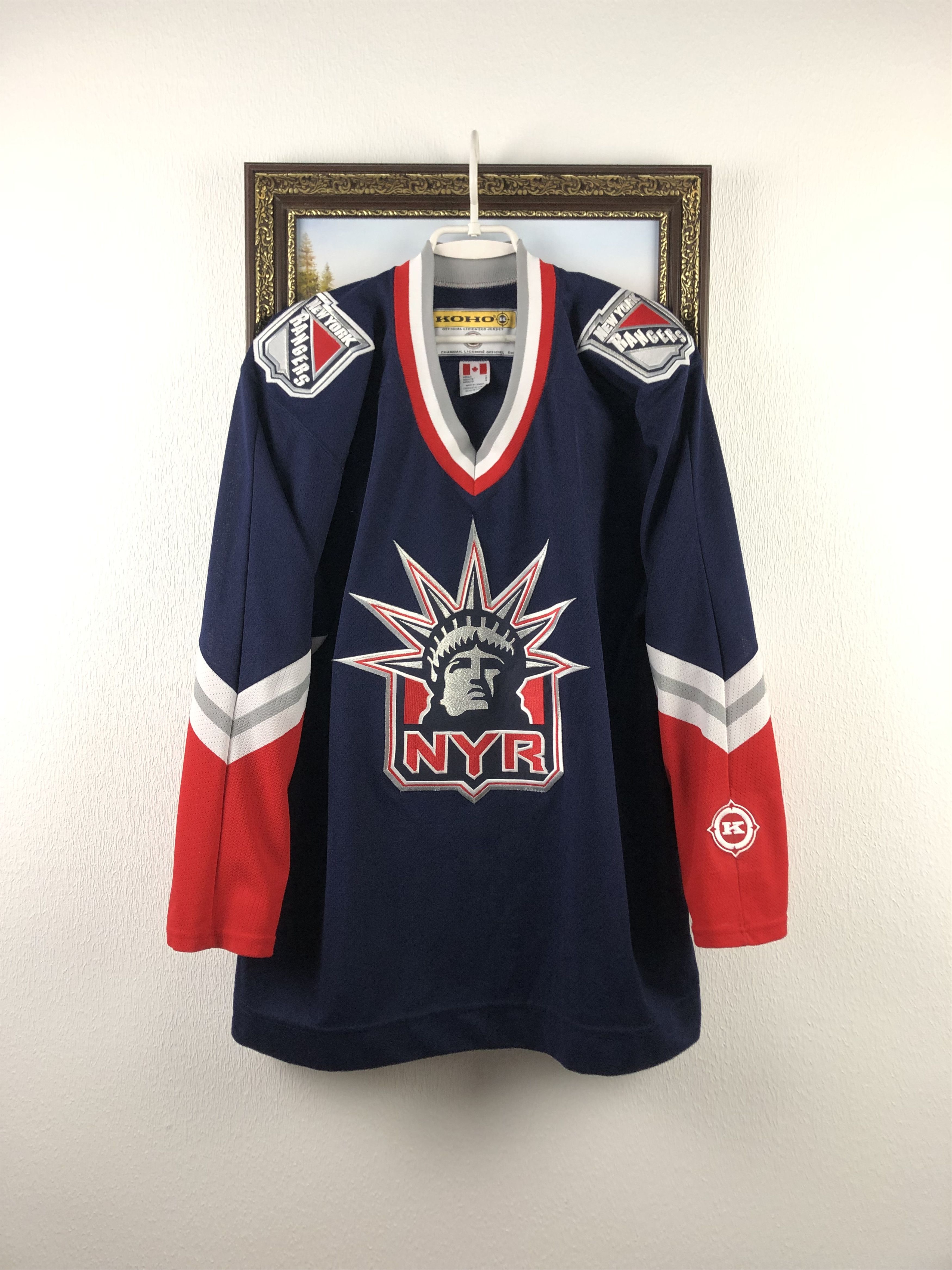 NHL × Vintage Vintage New York Rangers Lady Liberty NHL Hocket Jersey Size US L / EU 52-54 / 3 - 1 Thumbnail