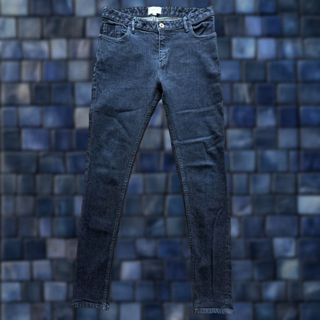 Billy Reid Billy Reid Jeans Womens 28 Skinny Denim 5-Pocket Button Zip Dark Wash 31x31 City Logo USA Slim Mid Rise 31 in Inseam Jeans Girls/Mens? Size 28" / US 6 / IT 42 - 1 Thumbnail
