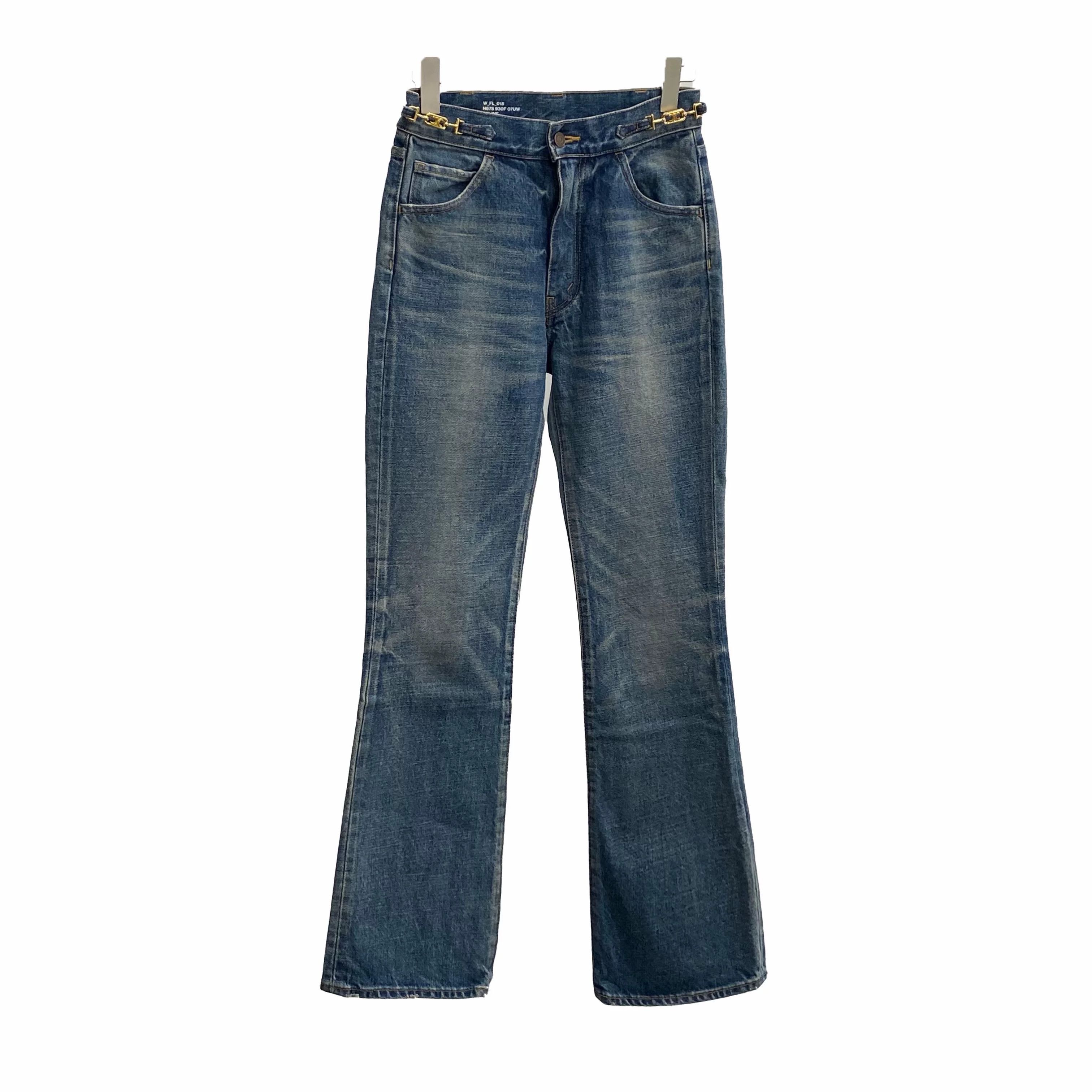 Celine Celine Vintage Blue Gold Chain Jeans Size 26" / US 2 / IT 38 - 1 Thumbnail