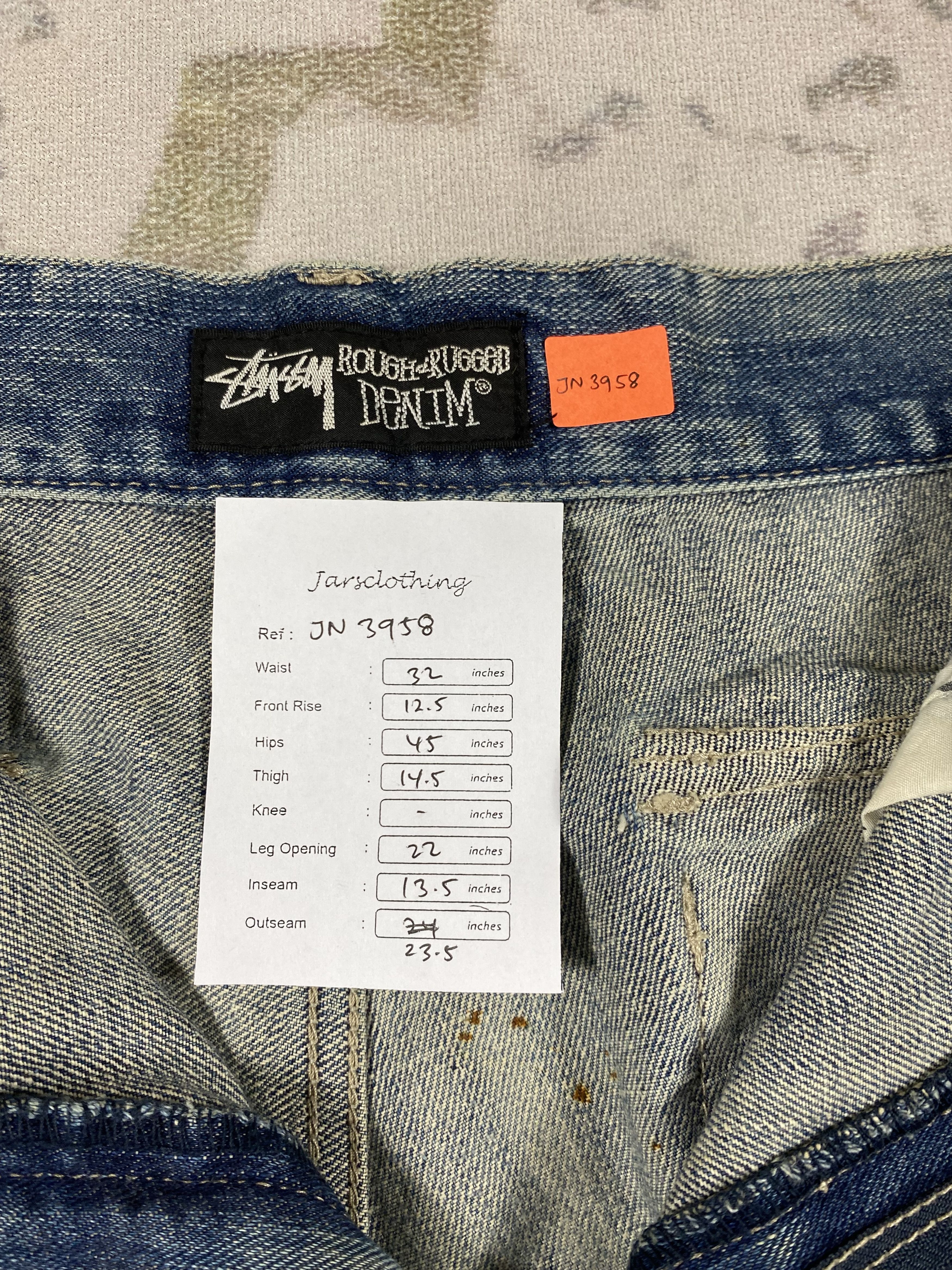 Japanese Brand Vintage Stussy Short Jeans 32x13.5 Denim-JN3958 Size US 32 / EU 48 - 8 Thumbnail