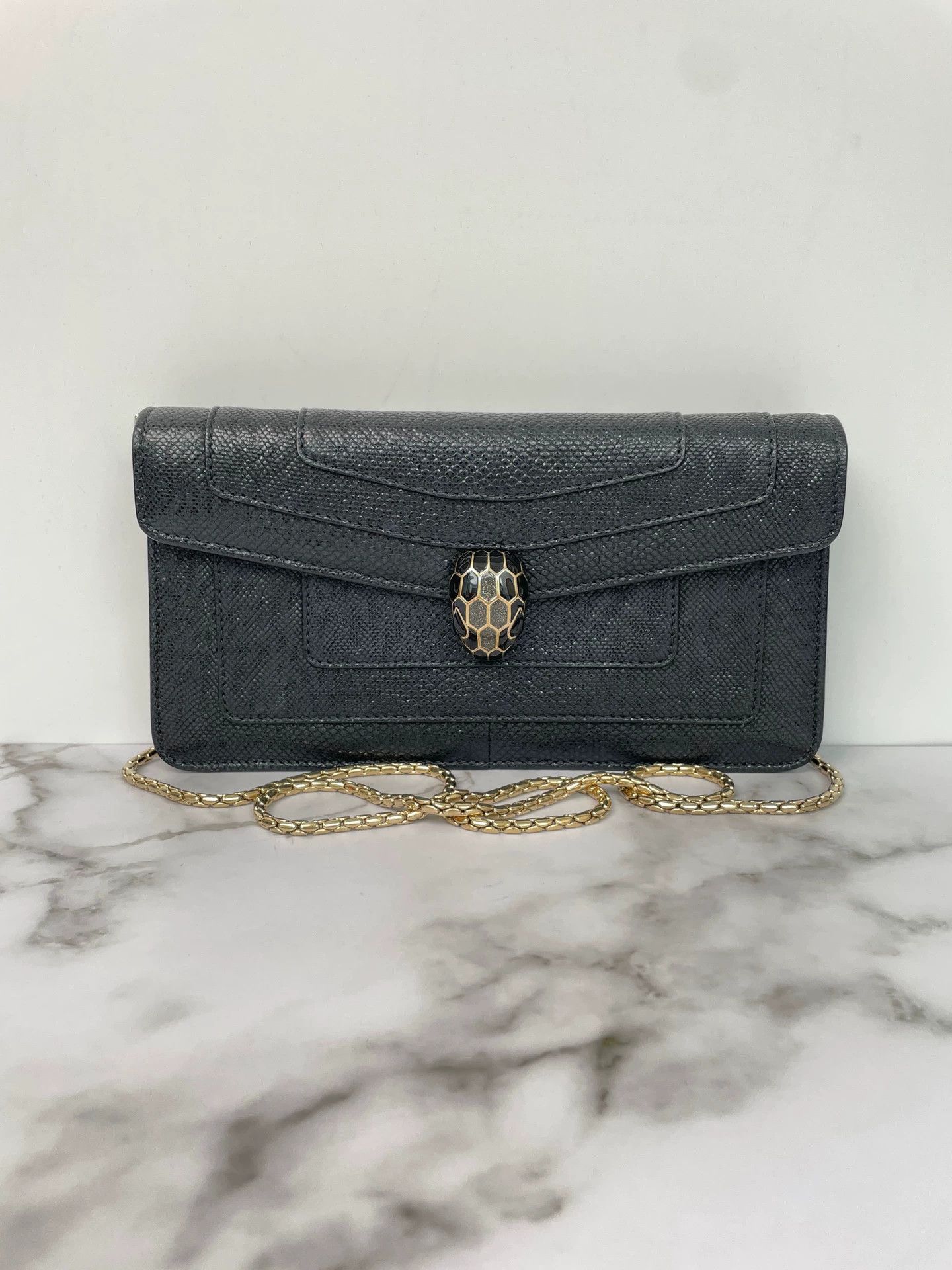 Bvlgari BVLGARI Serpenti Forever Black Snakehead Chain Bag Size ONE SIZE - 1 Thumbnail