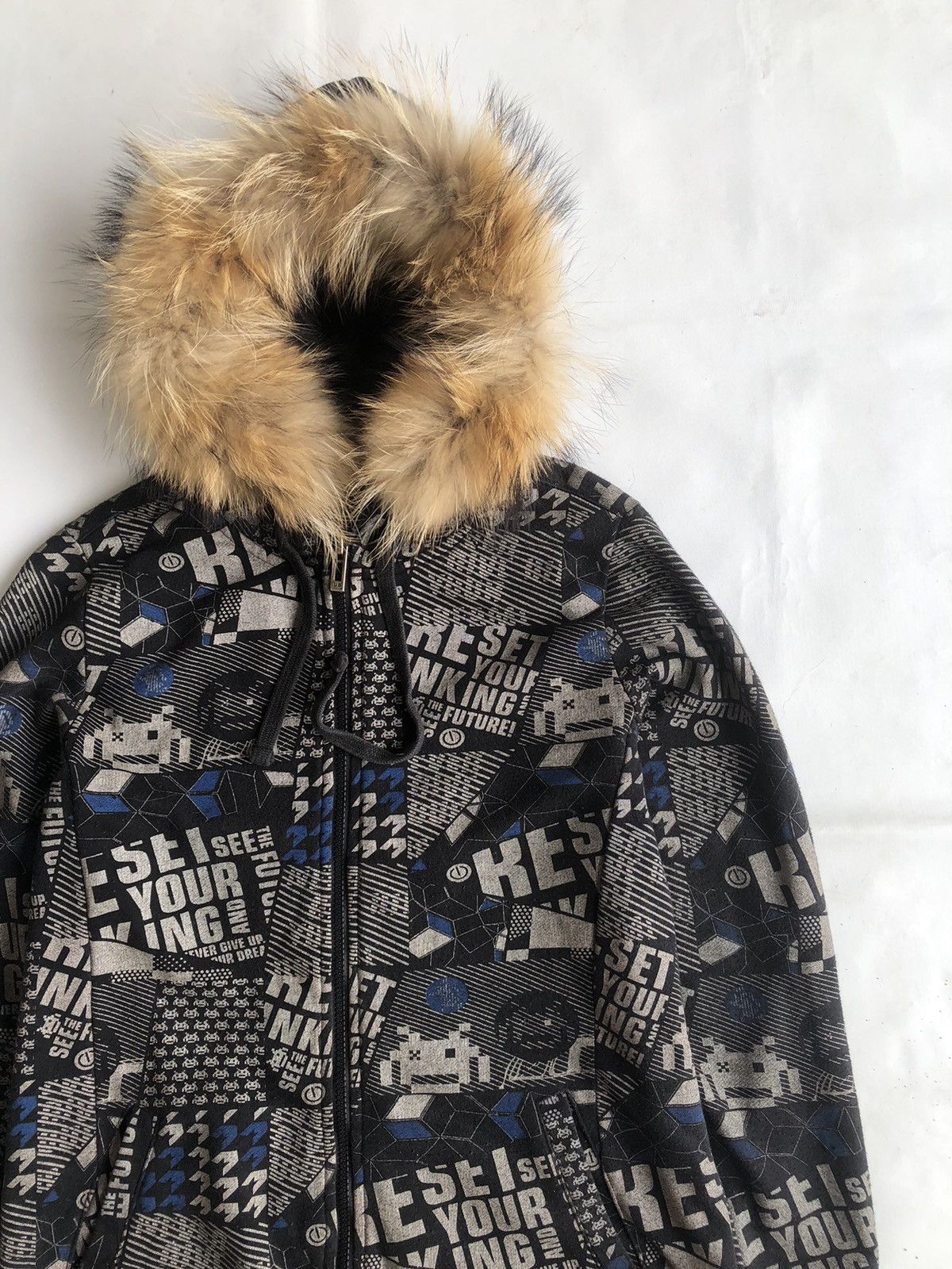 If Six Was Nine Japanese Unionbay Poem Zipp Fur Hoodie if six was nine style Size US L / EU 52-54 / 3 - 6 Thumbnail