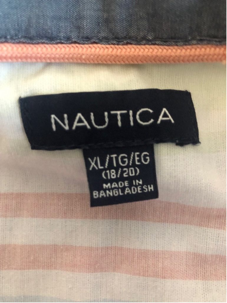 Nautica Nautica youth xl dress shirt button up short sleeve Size US XL / EU 56 / 4 - 2 Thumbnail