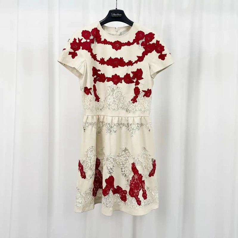 Valentino Valentino Embroidered Color Block A-Line Dress 0089 Size XL / US 12-14 / IT 48-50 - 1 Thumbnail