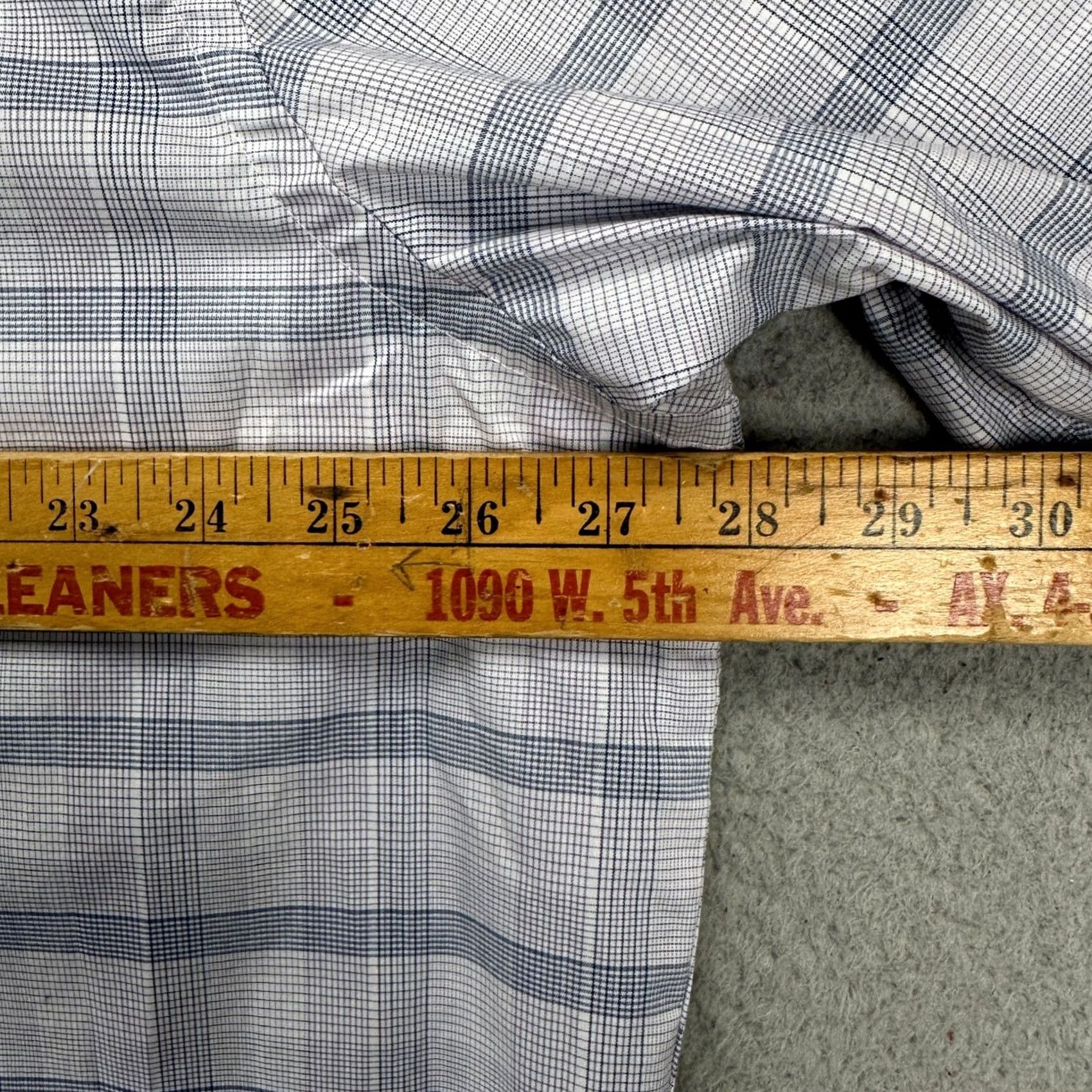 Calvin Klein Calvin Klein Shirt Dress Mens 2XL Purple Blue Plaid Soft Stretch Size 48R - 7 Thumbnail