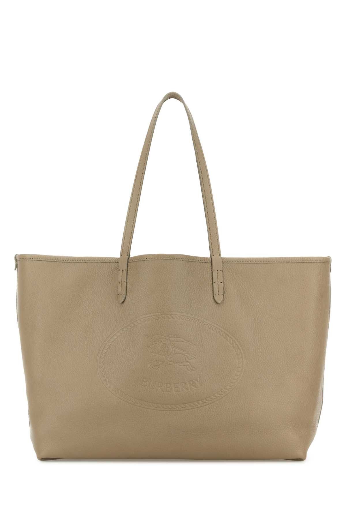Burberry Cappuccino Leather Shopping Bag Size ONE SIZE - 1 Thumbnail