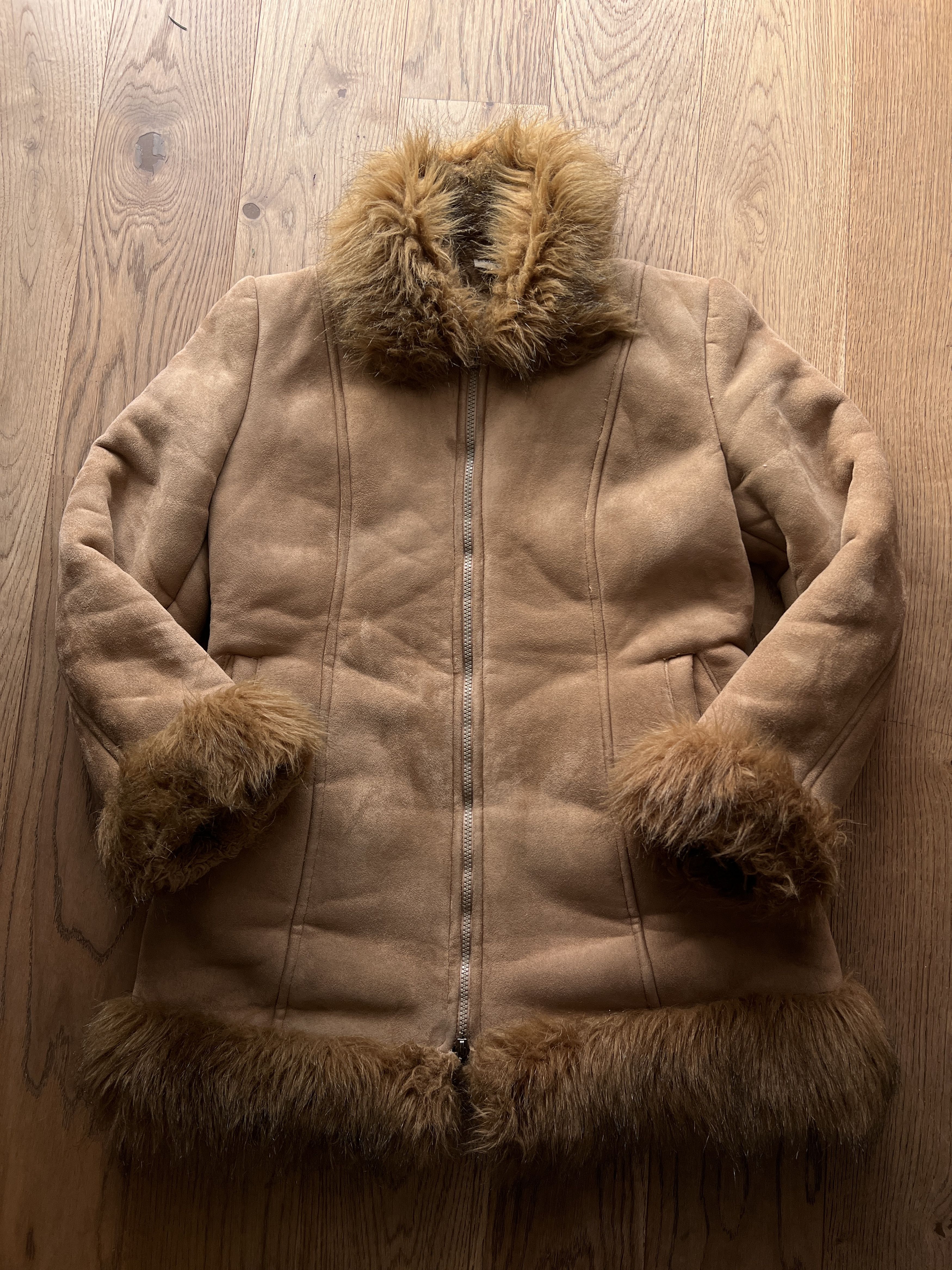 Hysteric Glamour Crazy vintage 00s shearling coat lamb fur jacket micro suede Size S / US 4 / IT 40 - 2 Thumbnail