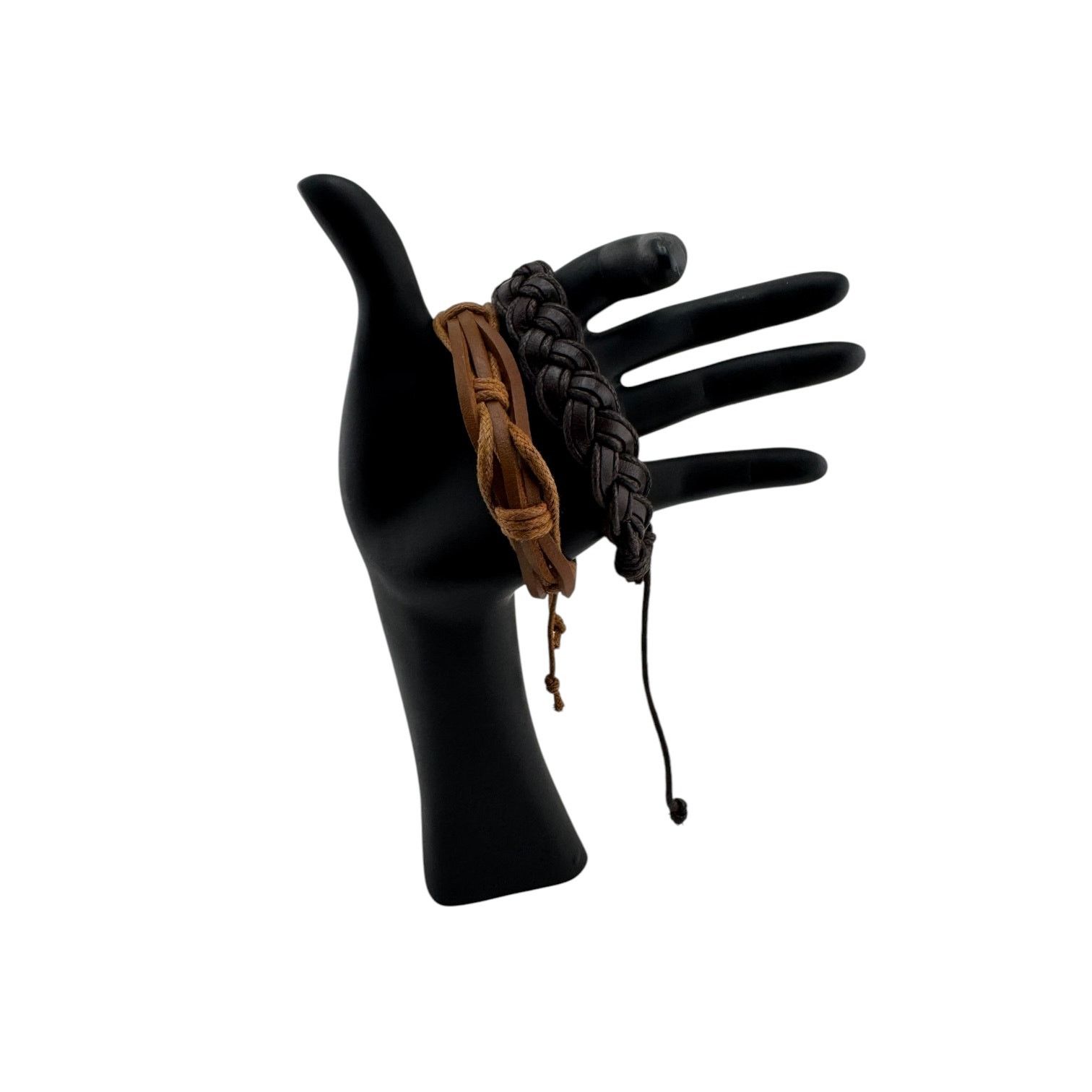 Other Rebel's Braid Duo: Black & Brown Cuffs for Unfiltered Souls Size ONE SIZE - 3 Thumbnail