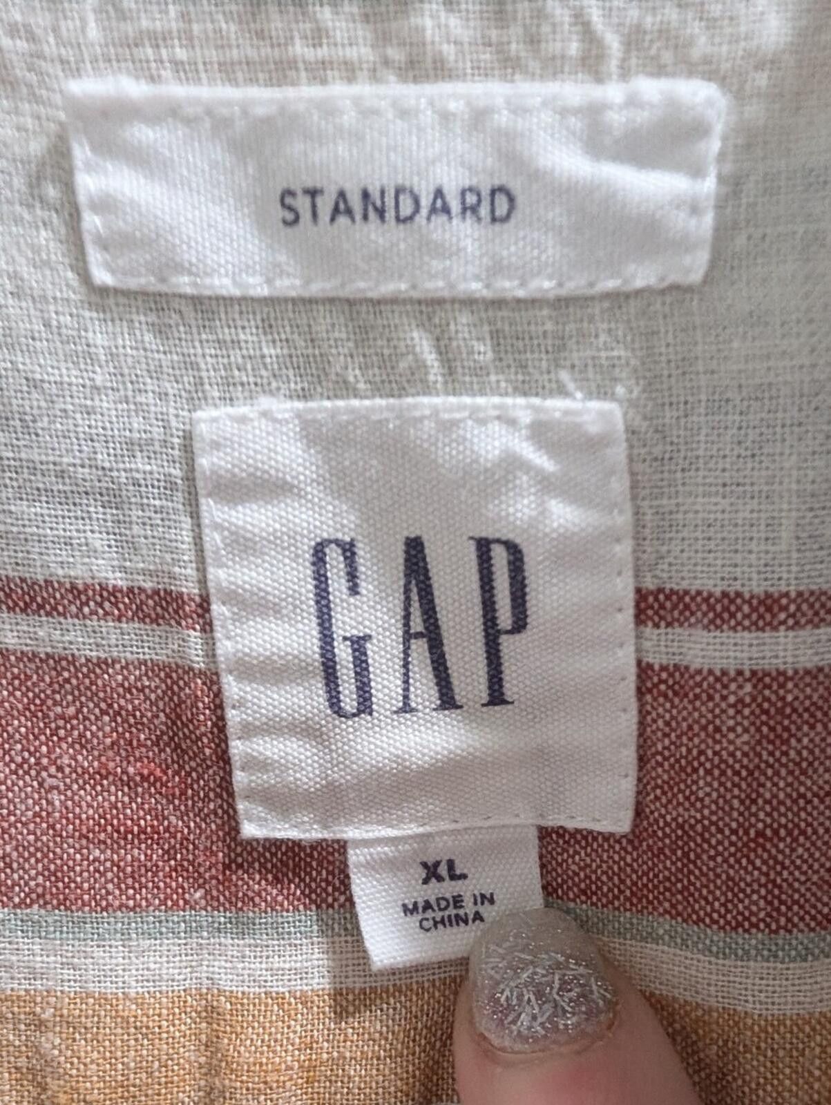 Gap GAP Short-Sleeve Button-Up Shirt in Multicolor Stripes Size US XL / EU 56 / 4 - 3 Thumbnail