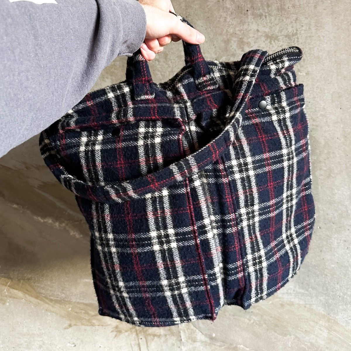 Comme Des Garcons x Comme Des Garcons Homme Cdg Homme Wool Plaid Tote/shoulder Bag, Men's