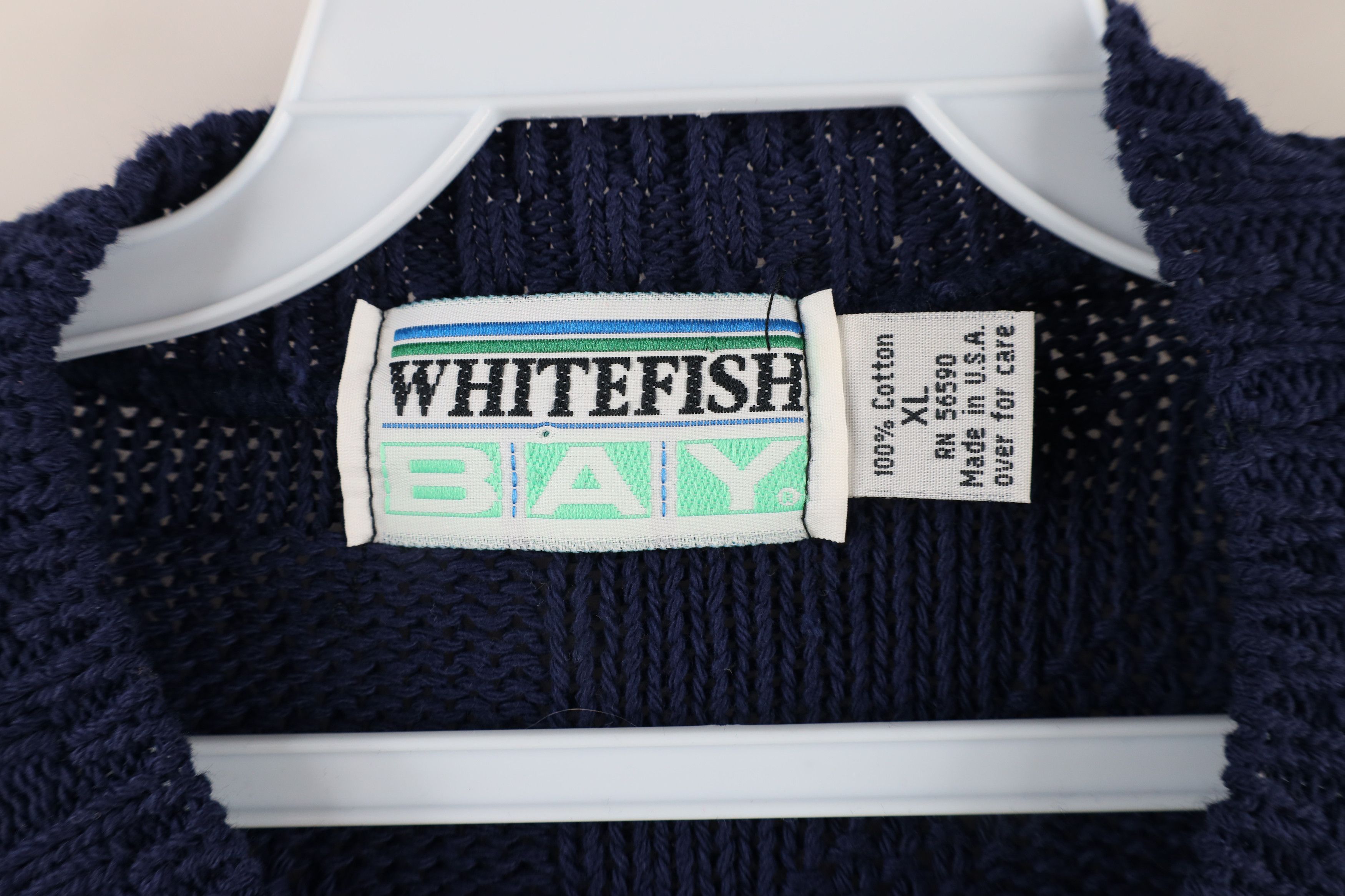 Vintage Vintage 90s Streetwear Cotton Knit Grandpa Sweater USA Size US XL / EU 56 / 4 - 5 Thumbnail