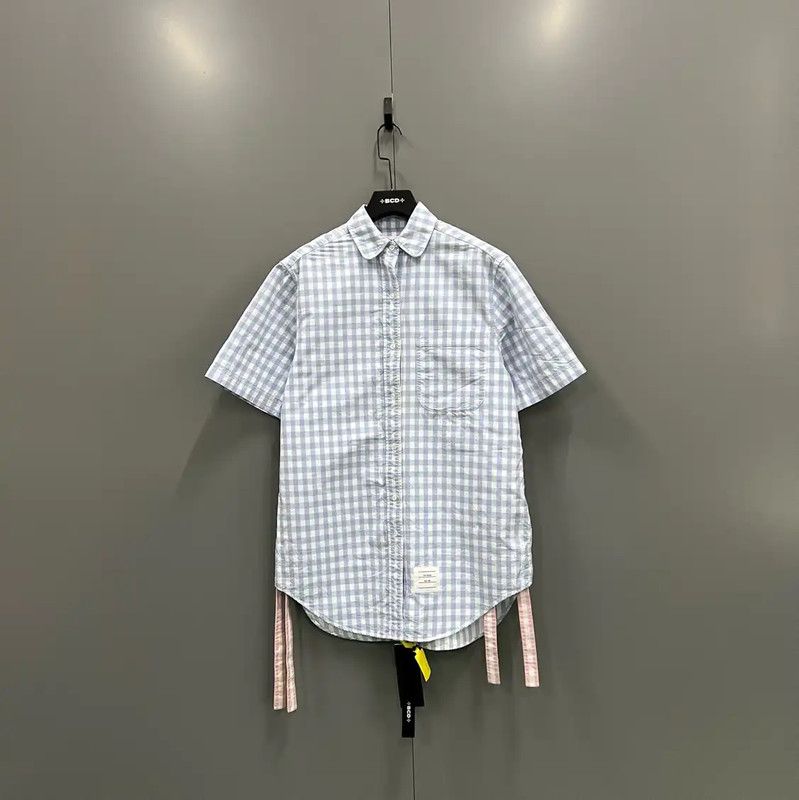 Thom Browne Thom Browne Blue Gingham Short Sleeve Shirt 0089 Size ONE SIZE - 1 Thumbnail