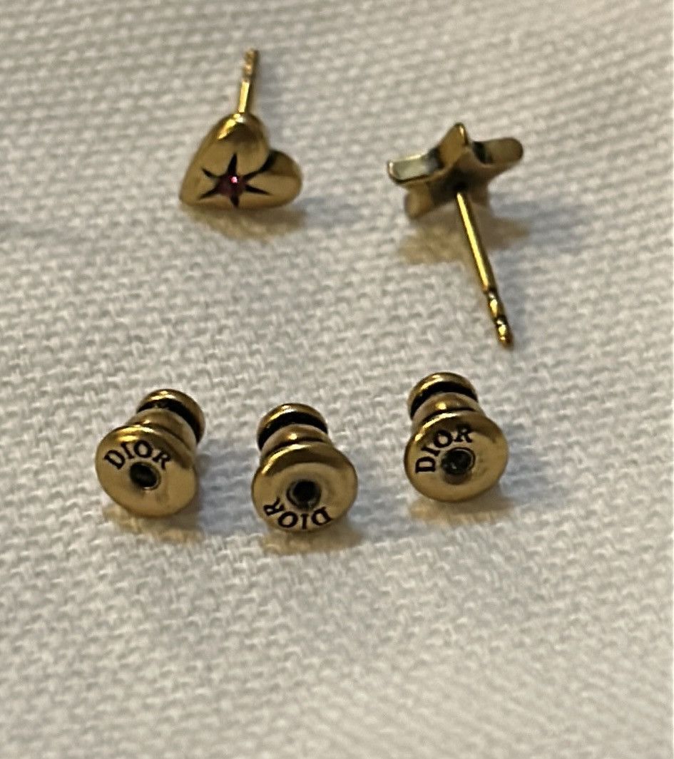 Dior DIOR LUCKY CHARMS SET OF STUD EARRINGS w pink blue crystal Size ONE SIZE - 6 Thumbnail