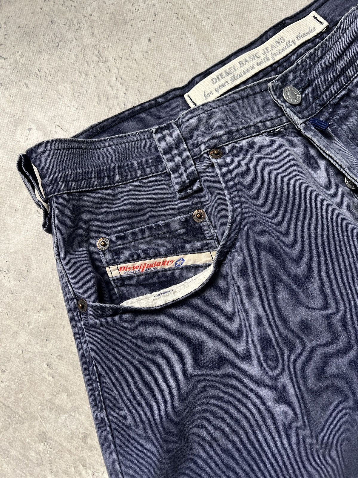 Diesel Washed blue Diesel baggy retro jeans pants y2k Size US 35 - 4 Thumbnail