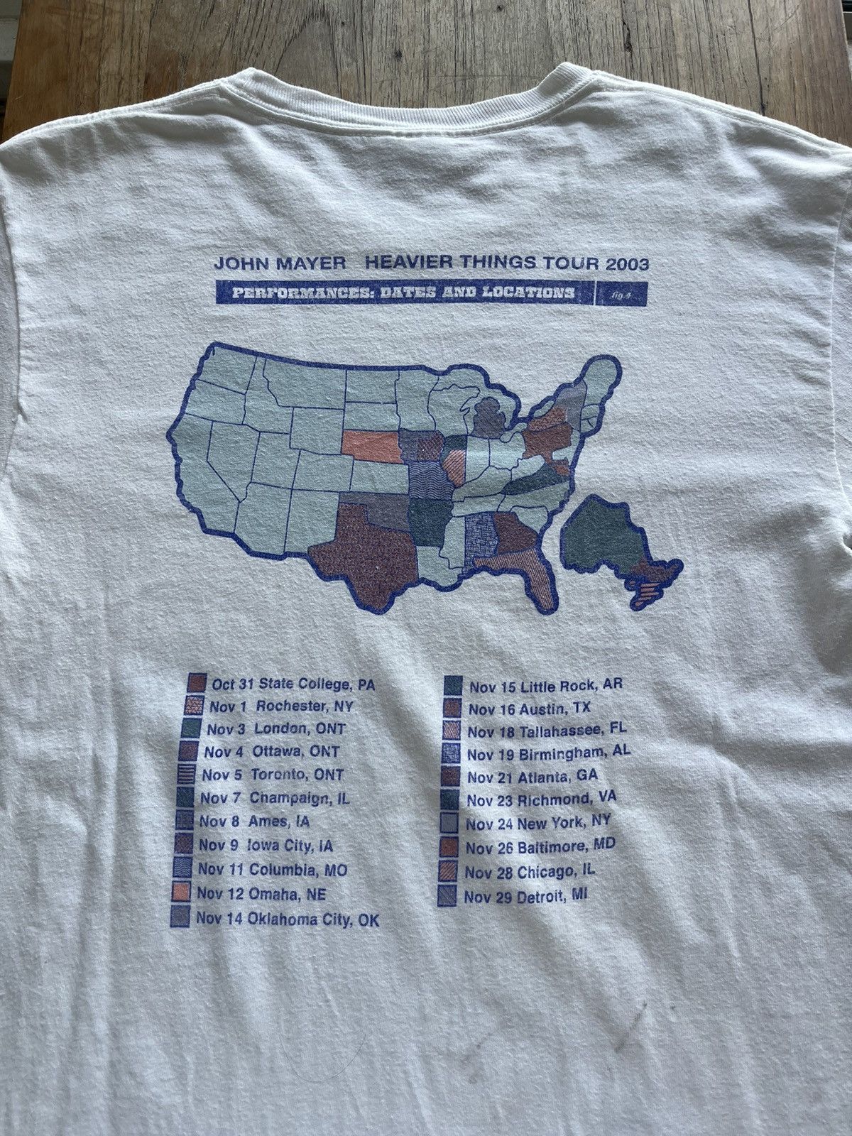 Band Tees × John Mayer × Vintage Vintage JOHN MAYER Heavier Things Tour 2003’s shirt Size US S / EU 44-46 / 1 - 9 Thumbnail
