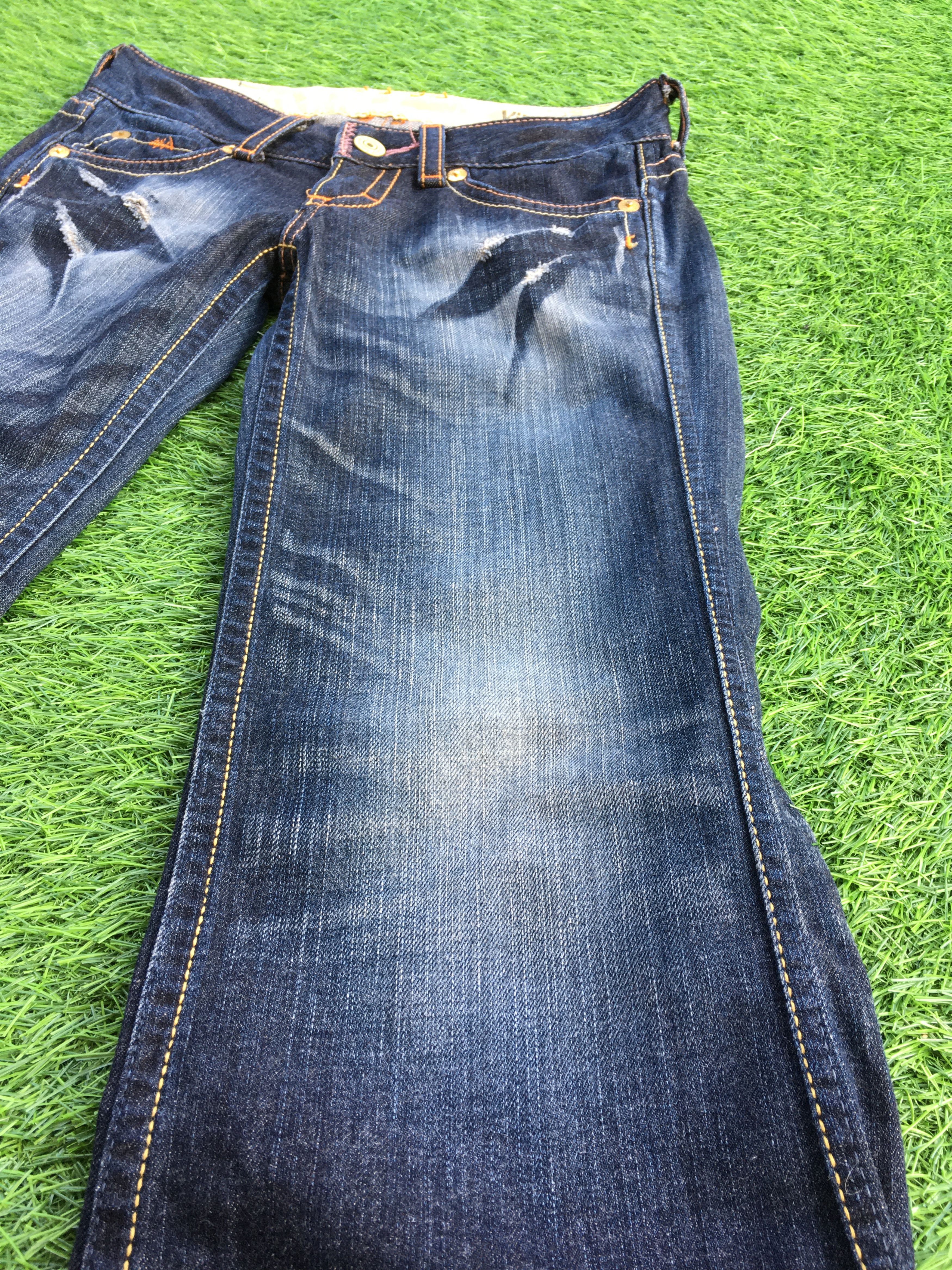 Japanese Brand Japanese Low Waist Super Wide Leg Flared Denim D-1186 Size 25" / US 0 / IT 36 - 6 Thumbnail