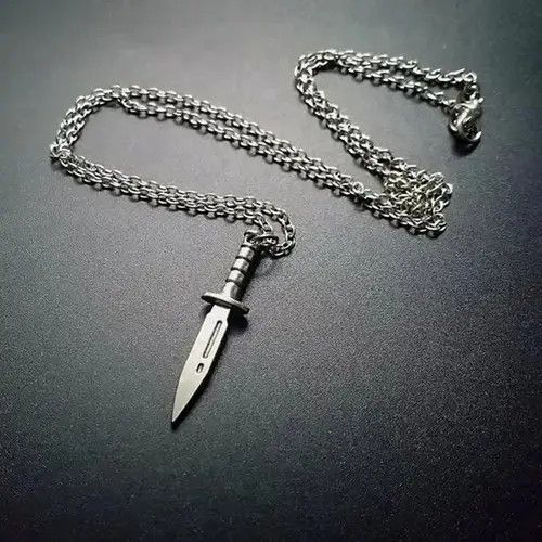 Jewelry Knife Dagger Pendant Chokers Necklace Size ONE SIZE - 4 Thumbnail