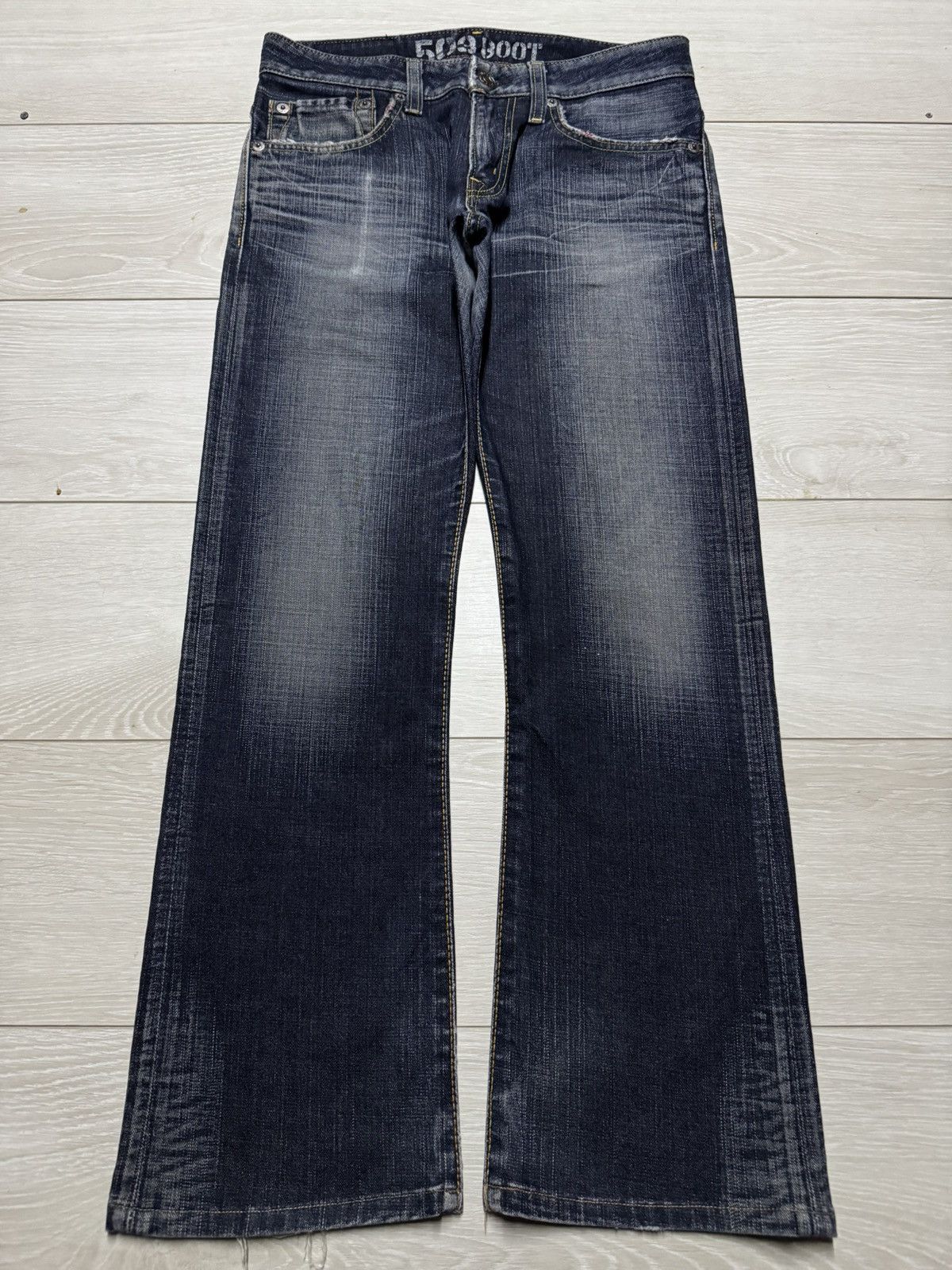 Edwin Vintage Edwin 503 Blue Trip Flare Bootcut Jeans | Grailed