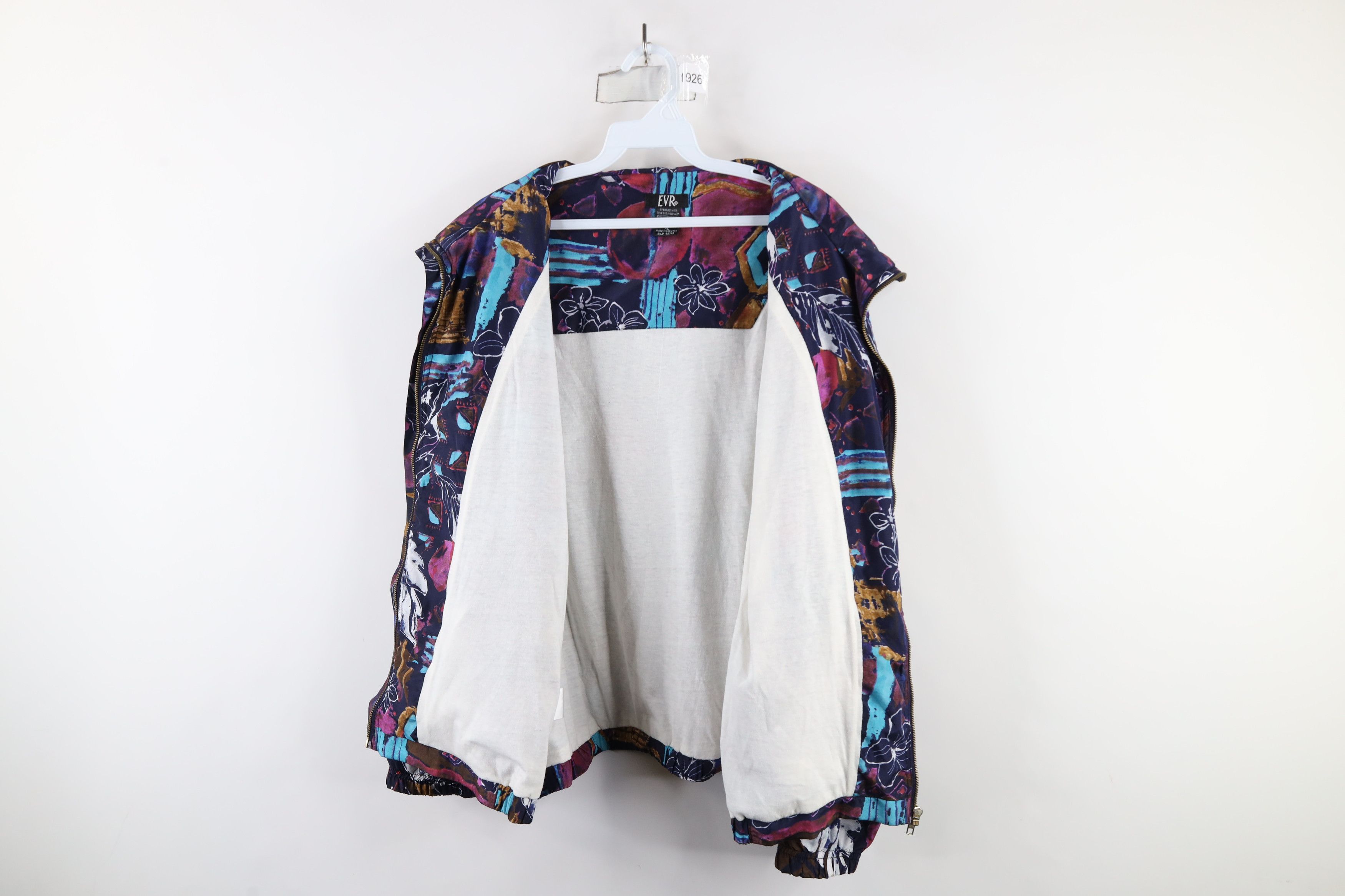 Vintage Vintage 90s Streetwear Flower Lined Windbreaker Jacket Size XL / US 12-14 / IT 48-50 - 7 Thumbnail