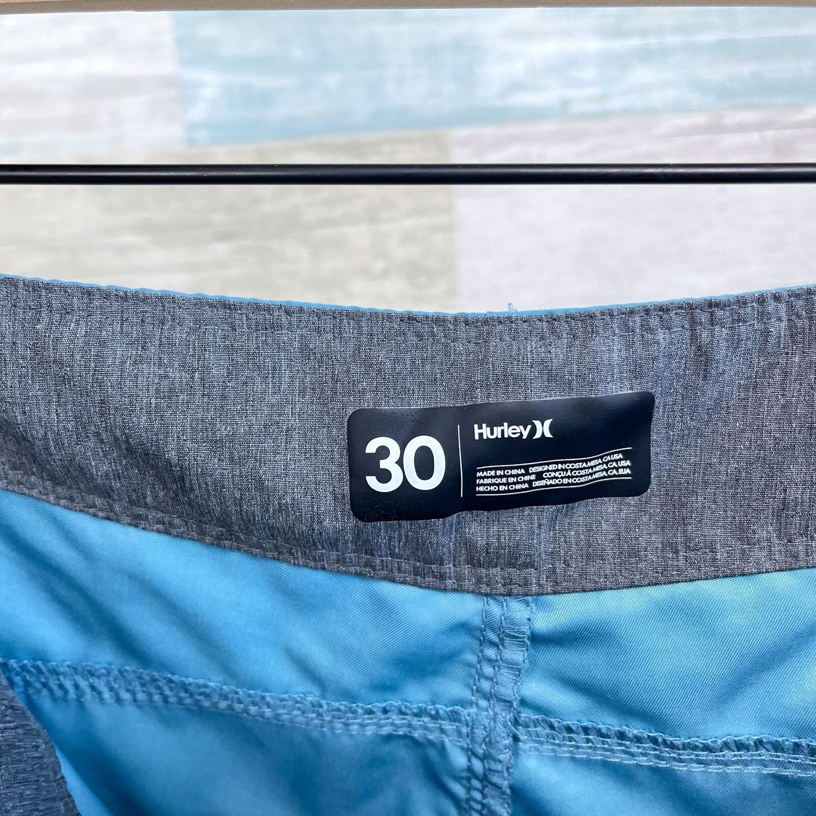 Hurley Hurley Swim Board Shorts Blue Solid 9" Inseam Swimwear 30 Size US 30 / EU 46 - 5 Thumbnail