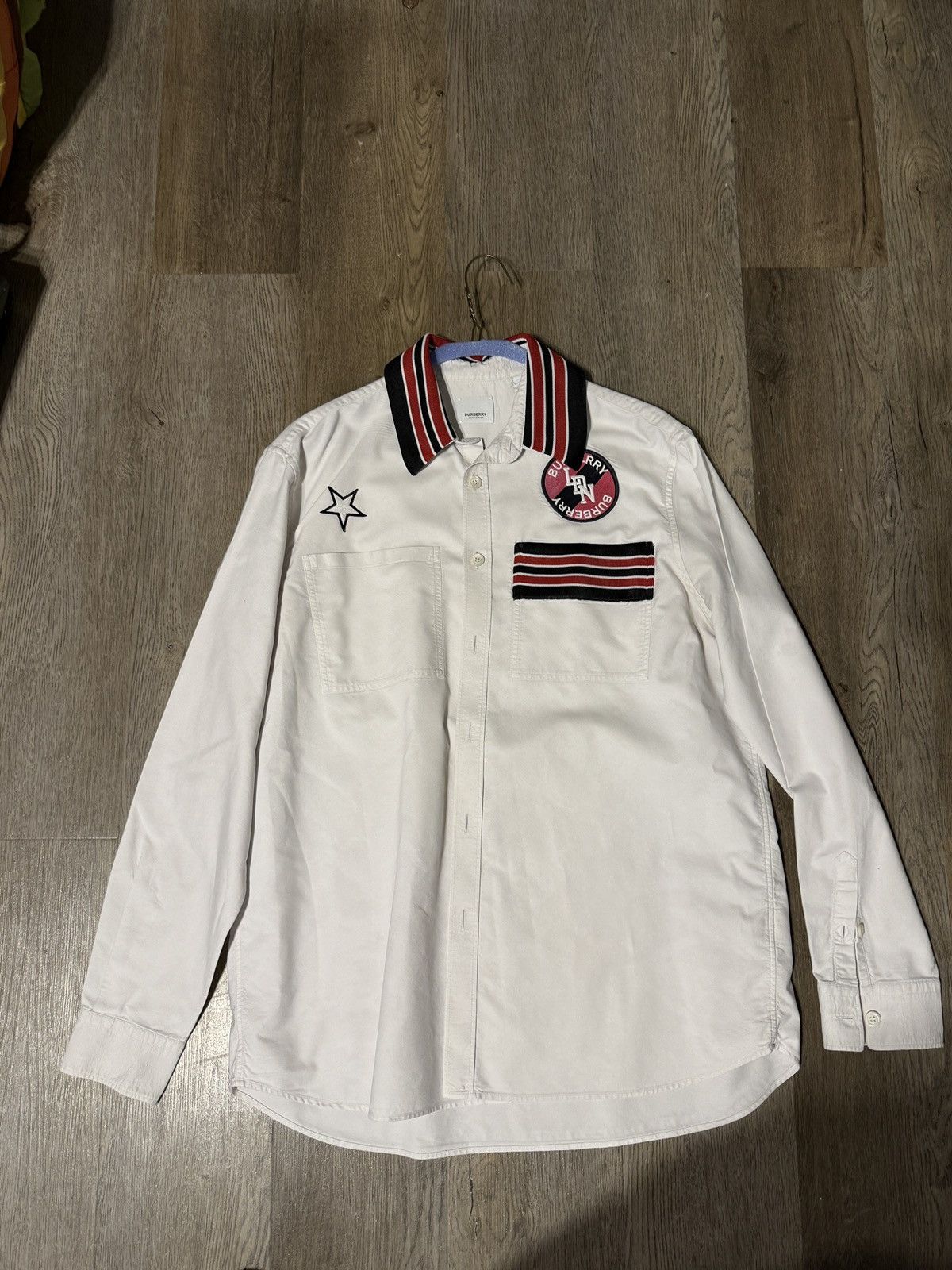 Burberry Burberry Brit Long Sleeve Button Down Shirt Black and White Size US M / EU 48-50 / 2 - 1 Thumbnail