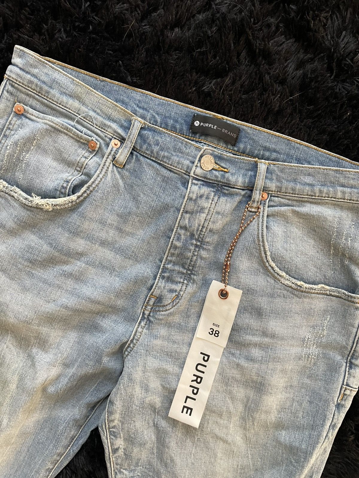 Purple Brand Purple Brand Distressed Blue Denim Size US 38 / EU 54 - 2 Thumbnail