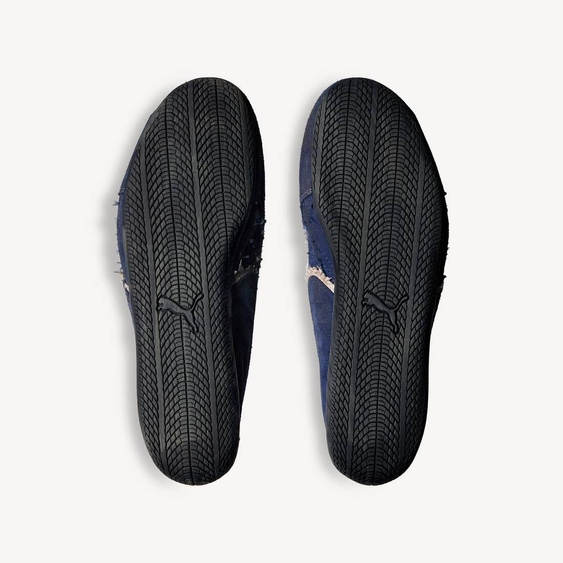 Balenciaga × Puma o1w1db10326 Speedcat Suede Sneakers in Navy/White Size US 11 / EU 44 - 6 Thumbnail