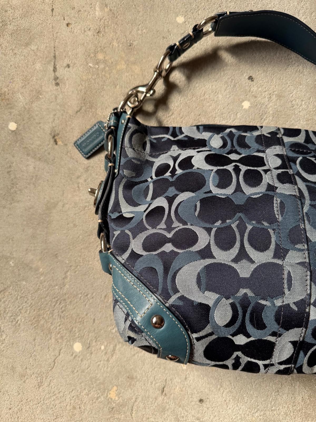 Coach Coach Signature Carly Hobo Shoulder Bag Blue Size ONE SIZE - 2 Thumbnail