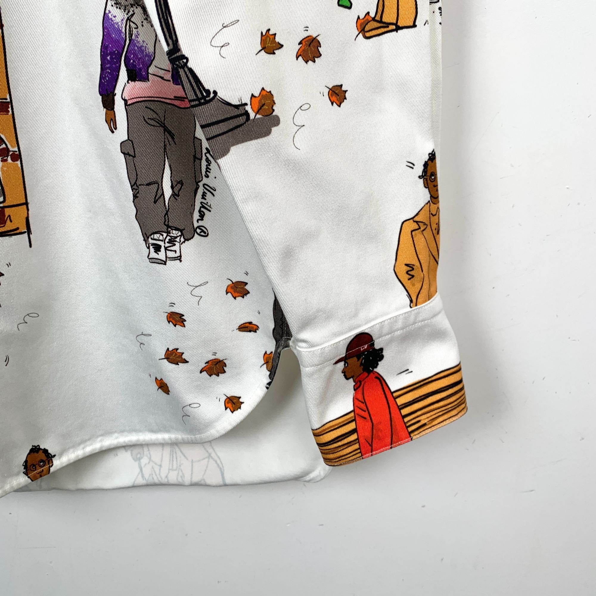 Louis Vuitton Louis Vuitton White Graphic Print Button-Up Shirt Size US S / EU 44-46 / 1 - 4 Thumbnail