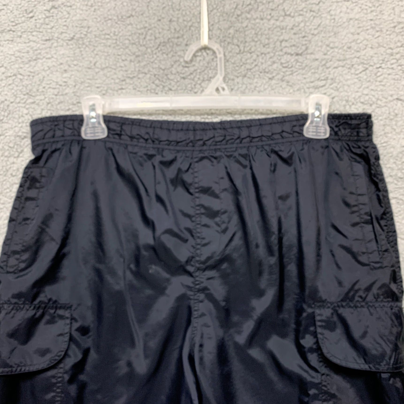 Vintage Results Mens Athletic Shorts Sport Black Large with Pockets Elastic Inseam 10.5 in Read Read Size US 33 - 2 Thumbnail