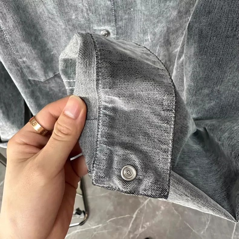 Dior Dior SS22 Logo Embroidered Denim Shirt Jacket Size US L / EU 52-54 / 3 - 7 Thumbnail