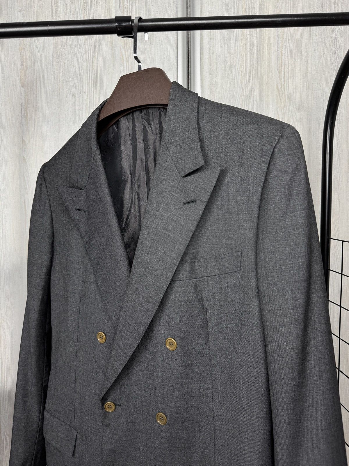 Brioni Brioni Double-Breasted grey wool made in Italy blazer Size 44R - 5 Thumbnail