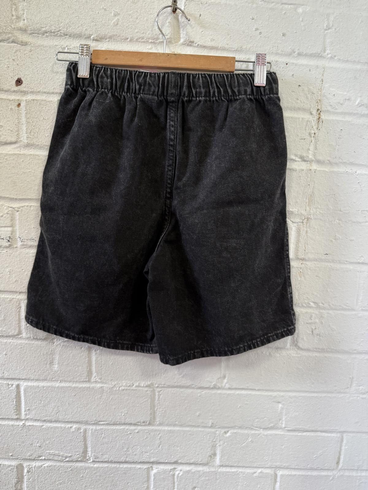 H&M Men's Black Cotton Shorts with Elastic Waist Size US 26 / EU 42 - 2 Thumbnail